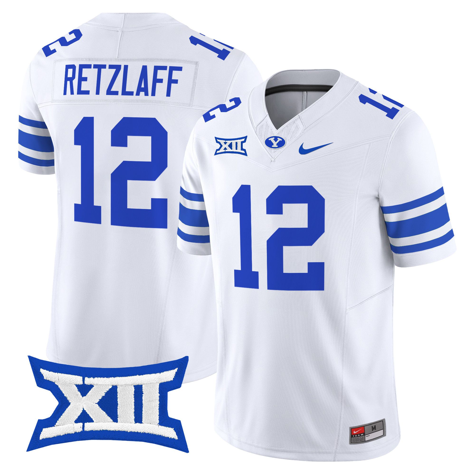 Men BYU Cougars #12 Retzlaff White Nike 2024 Vapor Limited NCAA Jersey->more ncaa teams->NCAA Jersey
